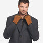 CC3434 (brown) -  Men’s Italian suede and lambskin gloves with cashmere lining