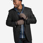 CC3510 (brown) - Men’s Italian cable knit cashmere and leather winter gloves