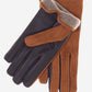 CC3556 (camel) - Men’s Italian touchscreen suede and lambskin gloves with cashmere lining