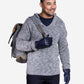 CC3592 (blue) - Men’s Italian leather gloves with two-tone contrast colors