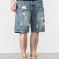 Men's Distressed Loose Fit Denim Shorts - Farnelli