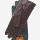 CC4160 (forest/brown) - Women’s Italian cashmere lined leather gloves with buckle