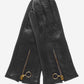 CC4243 (black) - Italian cashmere lined gloves with zippers