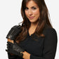 CC4243 (black) - Italian cashmere lined gloves with zippers