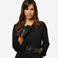 CC4243 (black) - Italian cashmere lined gloves with zippers
