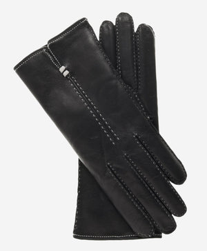 CC4301 (black) - Women’s handsewn Italian cashmere lined leather gloves