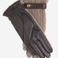 CC4510 (nat) - Women’s Italian cable knit cashmere and leather winter gloves