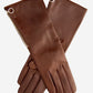 CC4879W4 (brown) - “4-button length” Italian cashmere lined gloves with side zipper