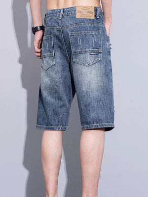 Men's Distressed Denim Shorts - Farnelli