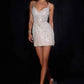 Ladivine CC501 Short Fitted Mini Dress Plunging V-Neckline