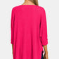 Zenana V-Neck High-Low Jacquard Knit Top - Farnelli