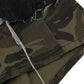 Men's Distressed Camo Trim Denim Bermuda Shorts - Farnelli