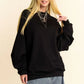 Davi & Dani Round Neck Raglan Sleeve Sweatshirt - Farnelli
