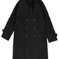 Men's Collared Neck Long Sleeve Double-Breasted Trench Coat - Farnelli