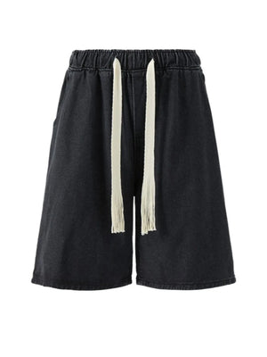 Men's Plus Size Loose Fit Wash Denim Shorts - Farnelli