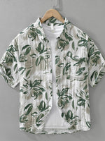Men's Plus Size Printed Button-Up Casual Shirt - Farnelli