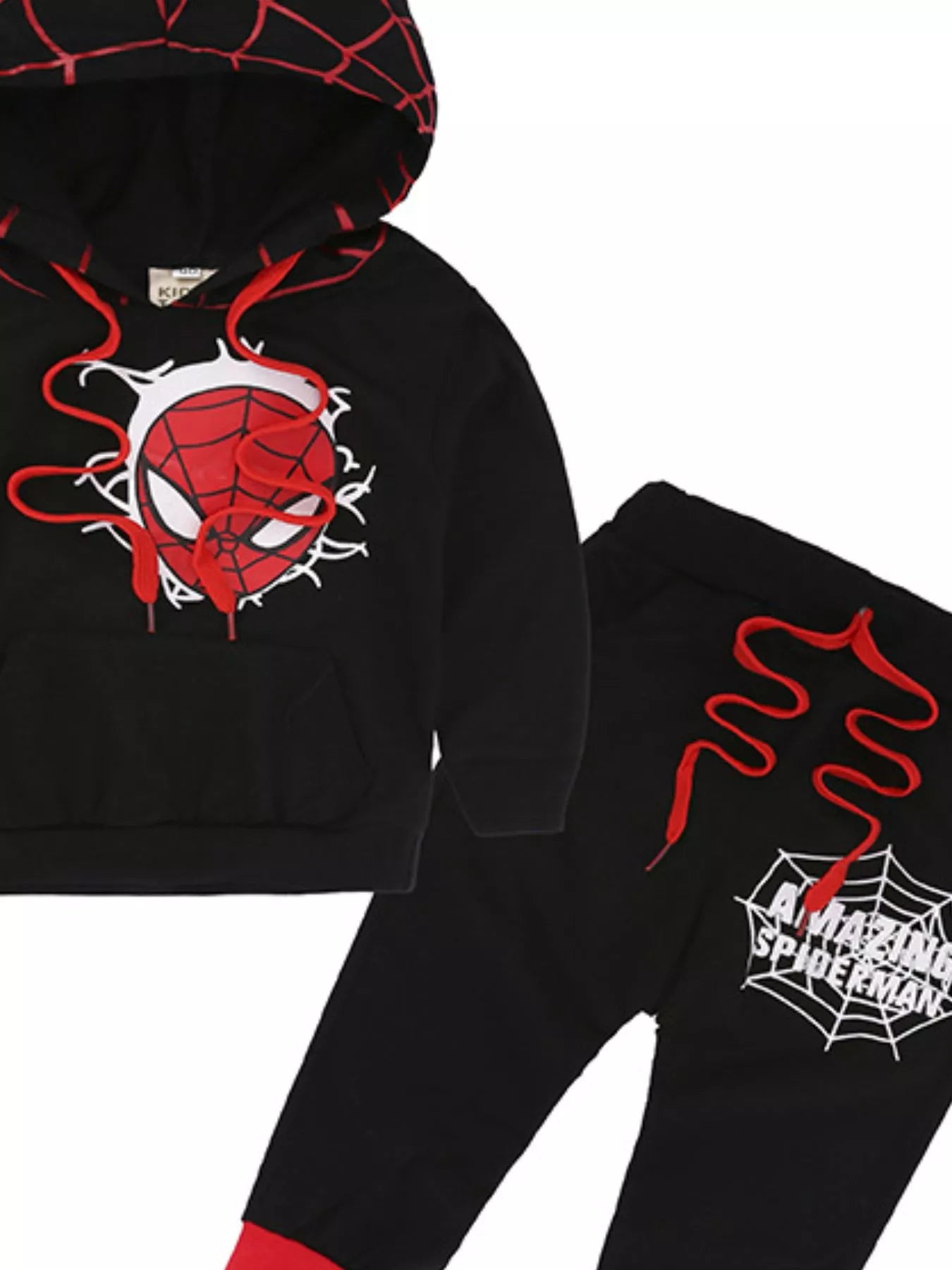 Children's Spiderman Graphic Hoodie and Pants Set - Farnelli