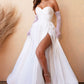 Cinderella Divine CD0166W Satin Strapless A-Line Ball Gown Sweetheart Neck