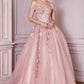 Cinderella Divine CD0185 Off The Shoulder Layered Tulle Ball Gown