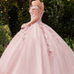 Cinderella Divine CD0185 Off The Shoulder Layered Tulle Ball Gown