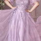 Cinderella Divine CD0191 Strapless Layered Tulle Gown