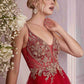 Cinderella Divine CD0195 Dress Long A-Line Layered Tulle Gown