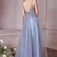 Cinderella Divine CD0195 Dress Long A-Line Layered Tulle Gown