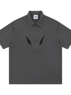 Men's Zip Up Short Sleeve Shirt - Farnelli