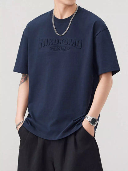 Men's Plus Size Round Neck Short Sleeve T-Shirt - Farnelli