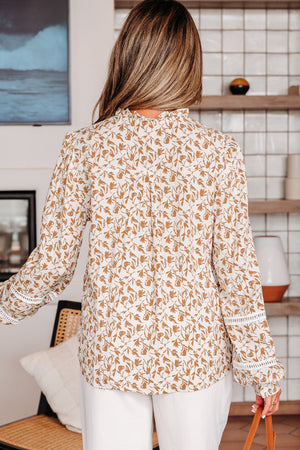 Melanie Lace Floral Puff Sleeve Top - Farnelli