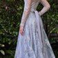 Cinderella Divine CD233 Long Sleeve Embellished Ball Gown