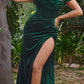 Cinderella Divine CD236 Long Off the Shoulder Corset Gown