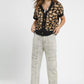 Umgee Leopard Button Down Short Sleeve Cardigan - Farnelli