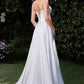 Satin A-Line Bustier Bridal Dress - Farnelli