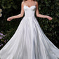 Satin A-Line Bustier Bridal Dress - Farnelli