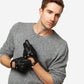 CD3501 (black) - Men’s handsewn Italian lambskin leather driving gloves