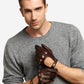 CD3501 (brown) - Men’s handsewn Italian lambskin leather driving gloves