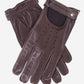 CD3528 (brown) -Men’s Italian leather driving gloves with cashmere lining