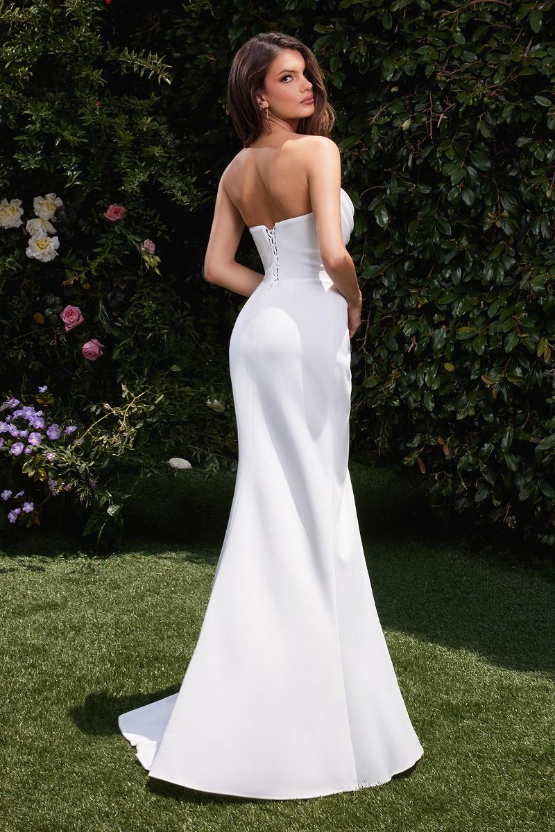 Neoprene Strapless Wedding Dress - Farnelli
