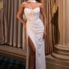 Strapless Mermaid Wedding Dress With Corset Back - Off White