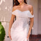 Ladivine CD387W Fitted Off the Shoulder Wedding Gown