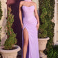 Ladivine CD388 Strapless Draped Neckline Evening Gown
