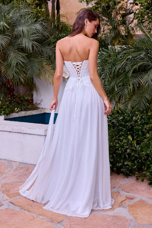 A-line Strapless Wedding Gown - Farnelli