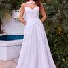 A-line Strapless Wedding Gown - Off White