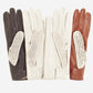 CD4020 (dark brown) - Women’s Italian crochet and leather driving gloves