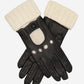 CD4141 (black) - Women’s Italian winter leather driving gloves with cashmere lining
