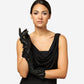 CD4255 (black) - Women’s Italian leather driving gloves with contrast welting