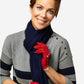 CD4266 (red) - Women’s Italian leather driving gloves with contrast stitching