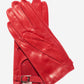 CD4814 (red) - Women’s Italian leather driving gloves with buckled strap