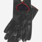 CD4927 (black) - Women’s Italian leather driving gloves with accent piping